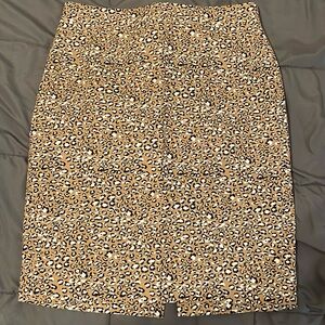 {J.Crew} Leopard print skirt size 2